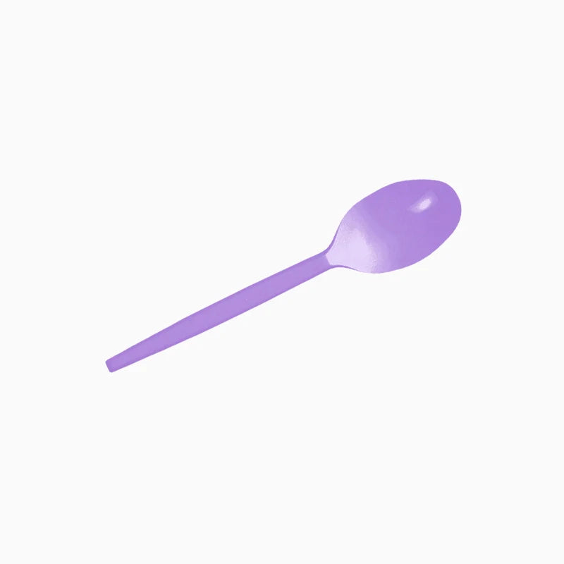 Lavender Reusable Plastic Desert Spoon (pack of 15) - Anilas UK