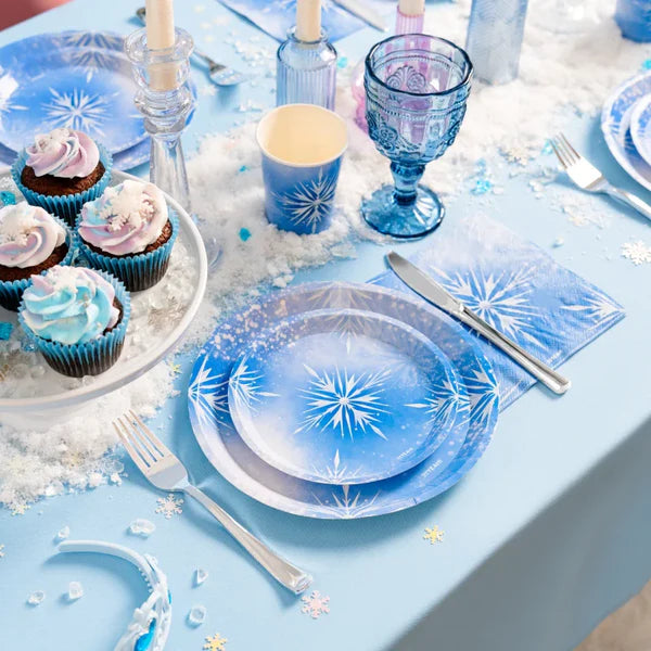 Ice Princess Frost Paper Plates 23 cm (Pack of 6) - Anilas UK