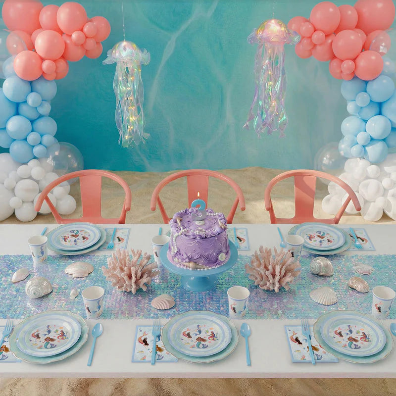 Pastel Blue Reusable Plastic Desert Spoon (pack of 15) - Anilas UK