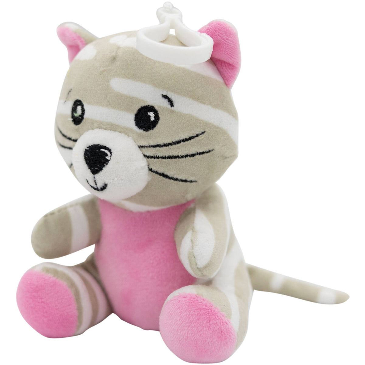 2-in-1 Plush Toy Balloon Weight Cat With Hook, 11cm, 90g