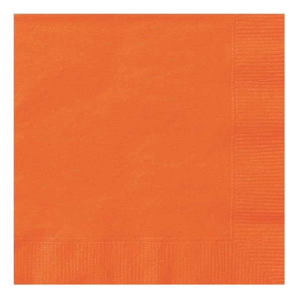 Pumpkin Orange Napkins (Pack of 20) - Anilas UK