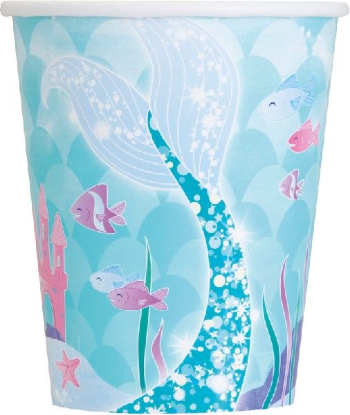 Mermaid Paper Cups (Pack of 8)