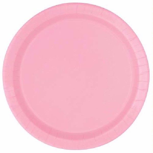 Lovely Pink Paper Plates - 21.9cm (Pack of 8) - Anilas UK