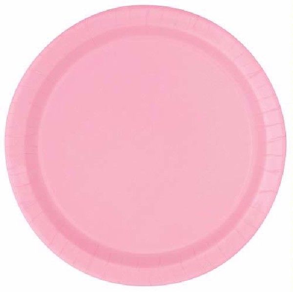 Lovely Pink Paper Plates - 21.9cm (Pack of 16)