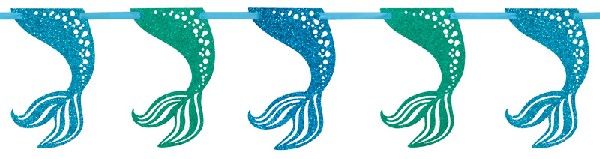 Mermaid Glitter Tail Garland Banner - Anilas UK