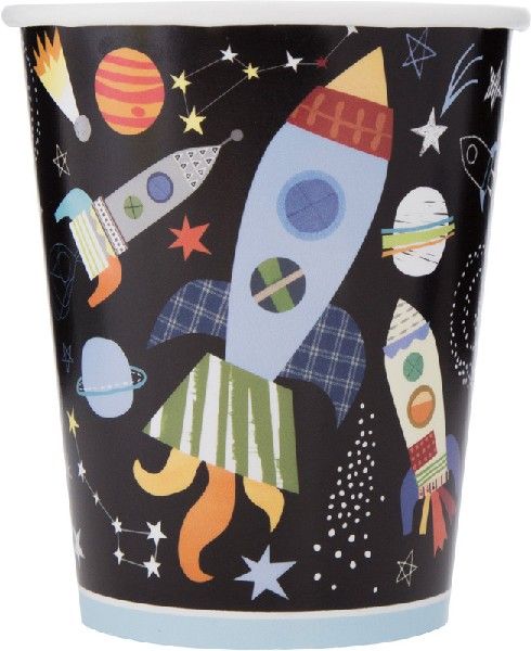 Outer Space Paper Cups (Pack of 8) - Anilas UK