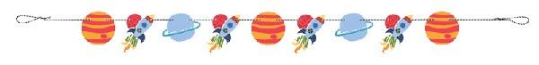 Outer Space Birthday Party Banner