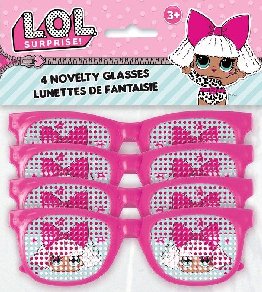 Lol Surprise Novelty Pindot Glasses (4 pieces) - Anilas UK