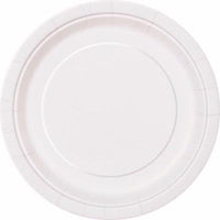 Bright White Paper Plates - 21.9cm (Pack of 8)