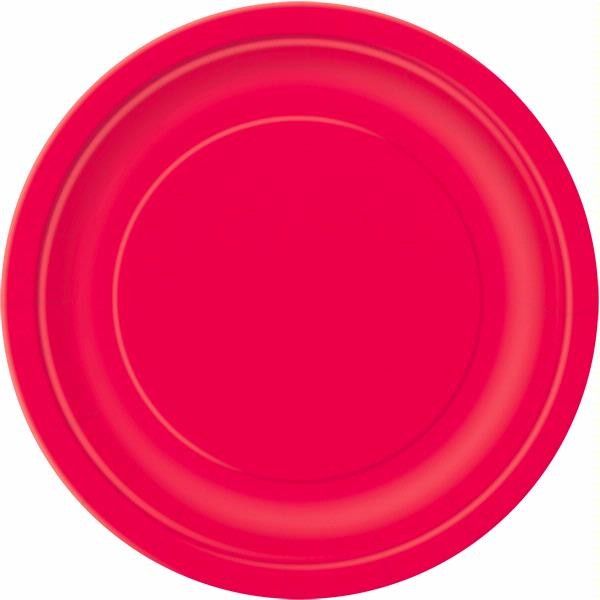 Ruby Red Paper Plates - 21.9cm ( Pack of 8) - Anilas UK