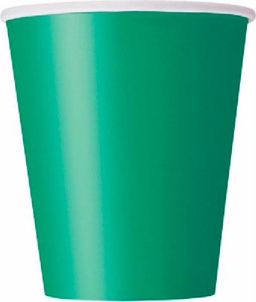 Emerald Green Party Paper Cups (Pack of 14)