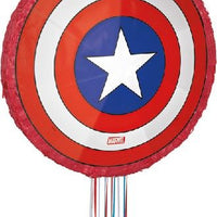 Captain America  Shield 3D Pull String Pinata - Anilas UK