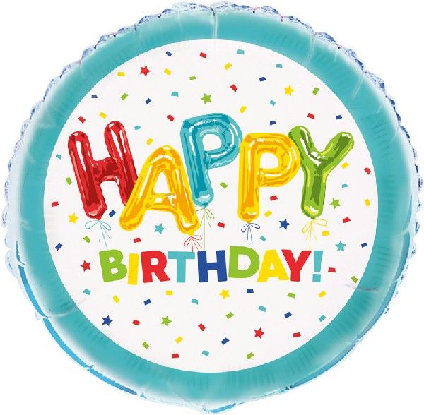 Happy Birthday Foil Balloon - Anilas UK