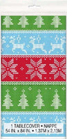 
              Christmas Sweater Print Plastic Table Cover - Anilas UK
            