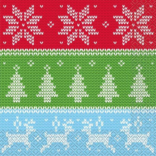 Christmas Sweater Print Napkins (Pack of 16) - Anilas UK