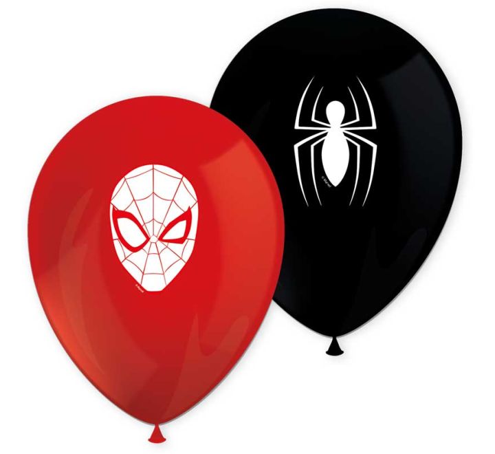 Spider-Man Latex Birthday Party Balloons (Pack of 8)