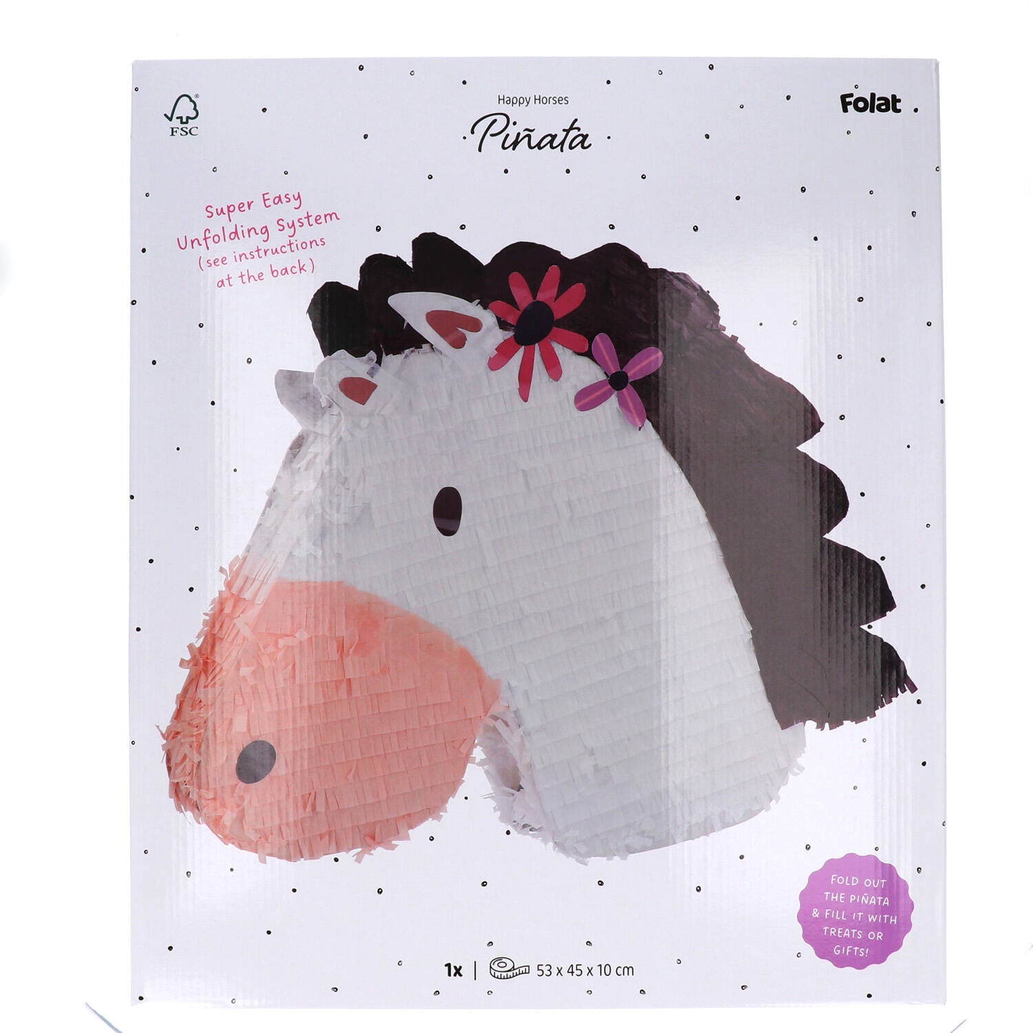 Piñata -  Happy Horse  (50 x 50 cm) - Anilas UK
