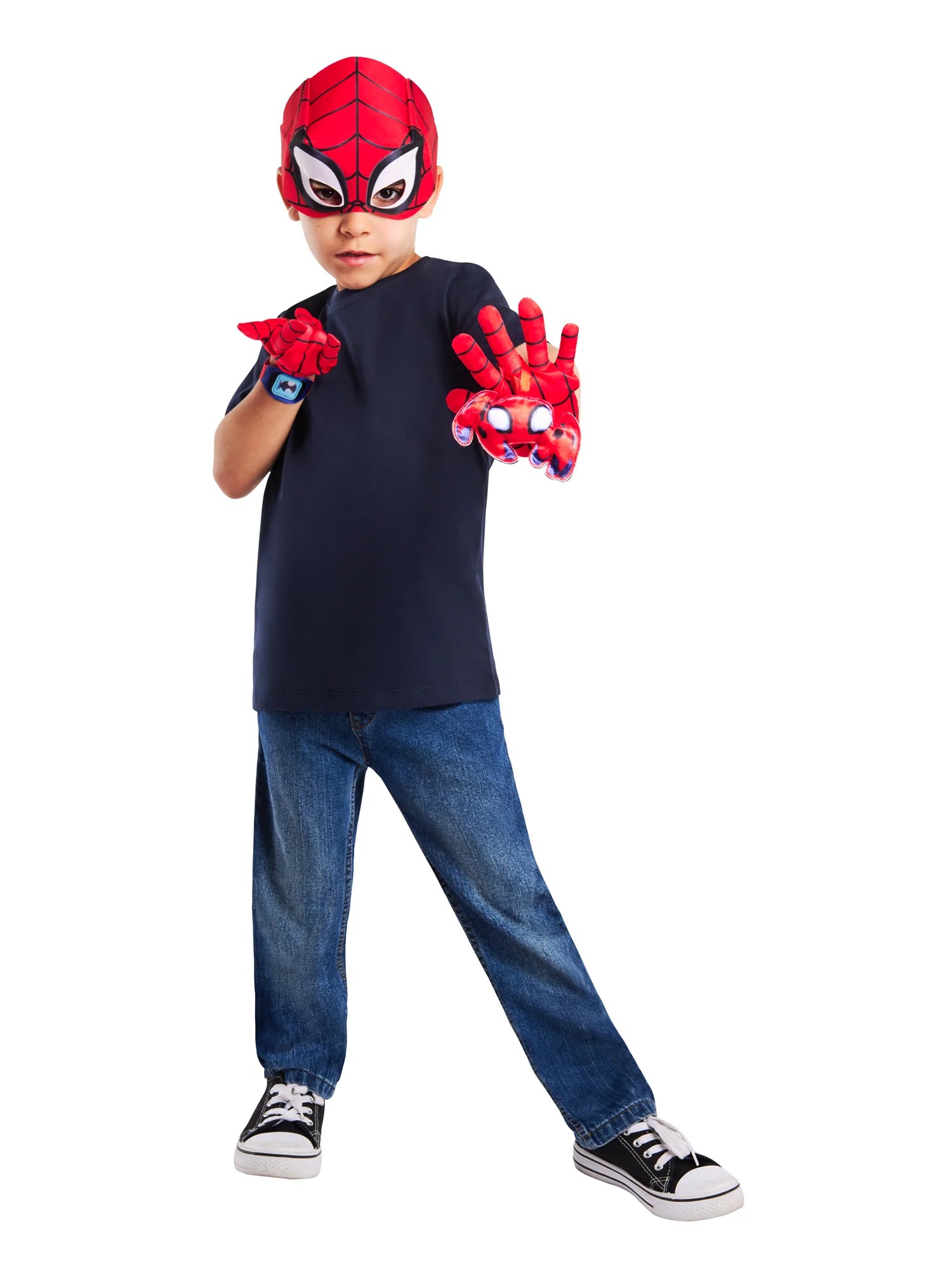 Spider-Man Spidey Marvel Accessory Set Mask Gloves Watch & Plush - Anilas UK