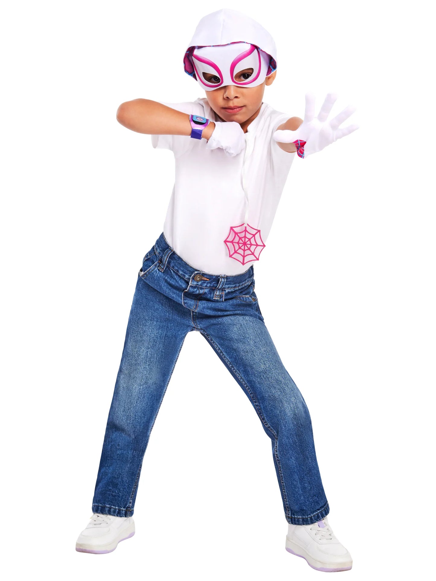 Ghost Spider Marvel Accessory Set Mask Gloves Watch & Web Slinger - Anilas UK