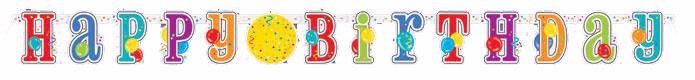 Add Any Age "Happy Birthday" Die-Cut Paper Banner - Anilas UK