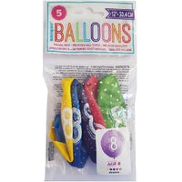 
              Age 8 Mixed Colour Party Balloons (Pack of 5)
            