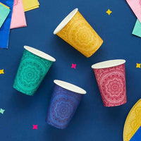 Mandala Design Paper Cups (Pack of 8) - Anilas UK