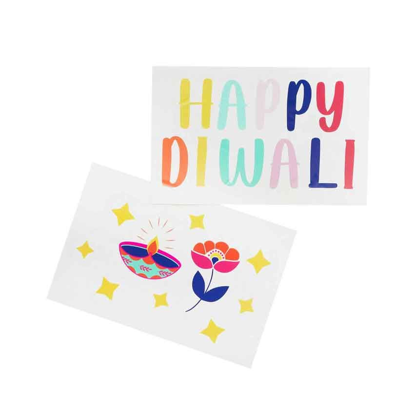 Happy Diwali Window Sticker Clings - Anilas UK