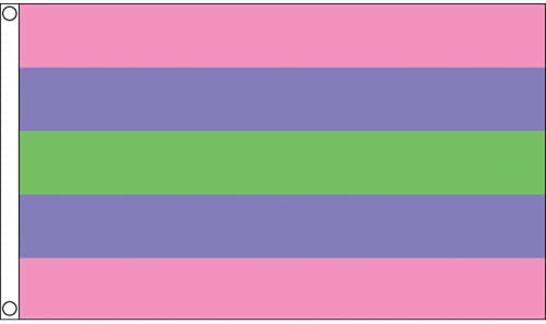 Trigender Premium Quality Flag (5ft x 3ft) - Anilas UK