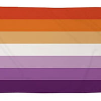 Lesbian Sunset Stripes Premium Quality Flag  (3ft x 2ft) - Anilas UK