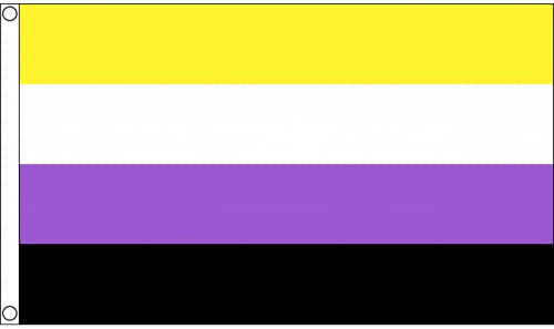 Non-Binary Premium Quality Flag (5ft x 3ft) - Anilas UK