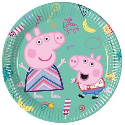 Peppa Pig Round Paper Plates - 20cm (Pack of 8) - Anilas UK