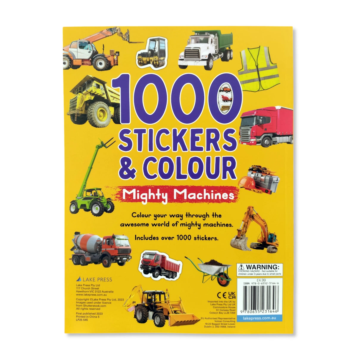 Mighty Machines - 1000 Stickers and Colour - Anilas UK