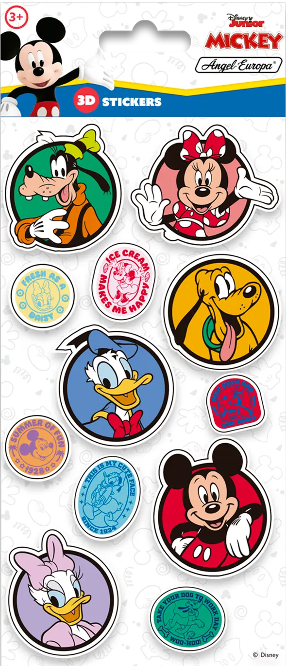 Disney Mickey 3D Stickers - Anilas UK