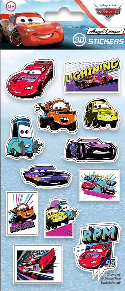 Disney Cars 3D Stickers - Anilas UK