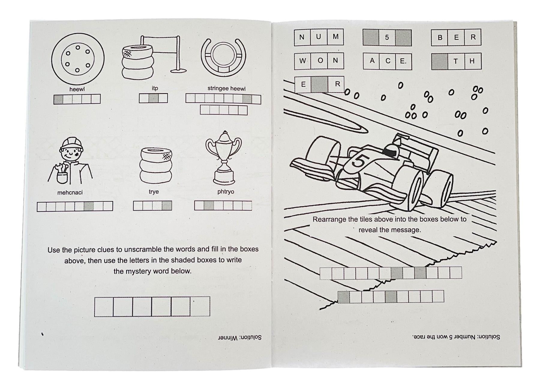 Mini Racing Car Sticker Activity Book - Anilas UK