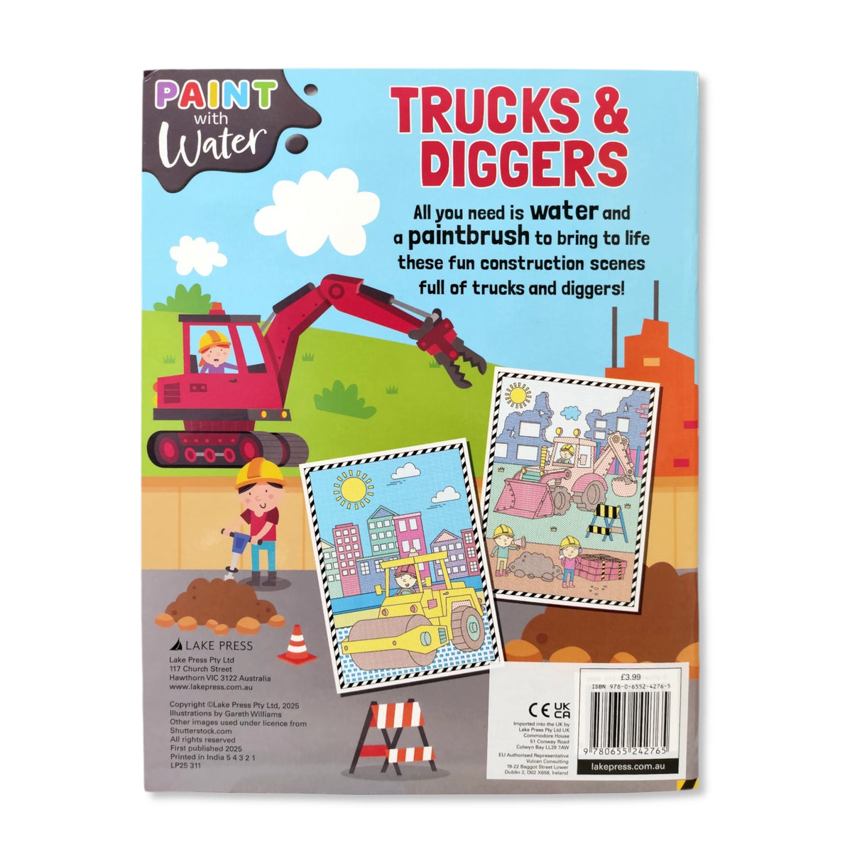 Paint with Water - Trucks and Diggers - Anilas UK