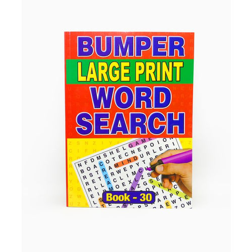 Bumper Large Print Wordsearch Puzzle Book - Anilas UK