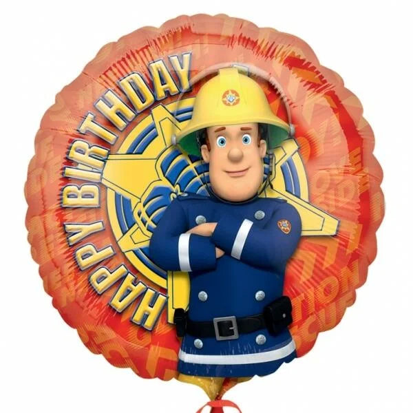 Fireman Sam Happy Birthday Foil Balloon - 18"/45cm - Anilas UK