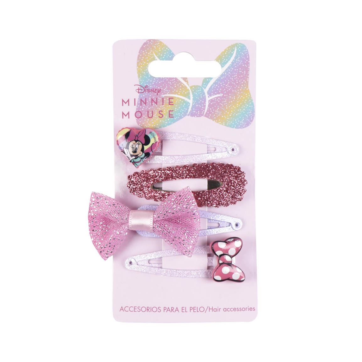 Disney Minnie Mouse 5 cm Snap Clips (pack of 4) - Anilas UK