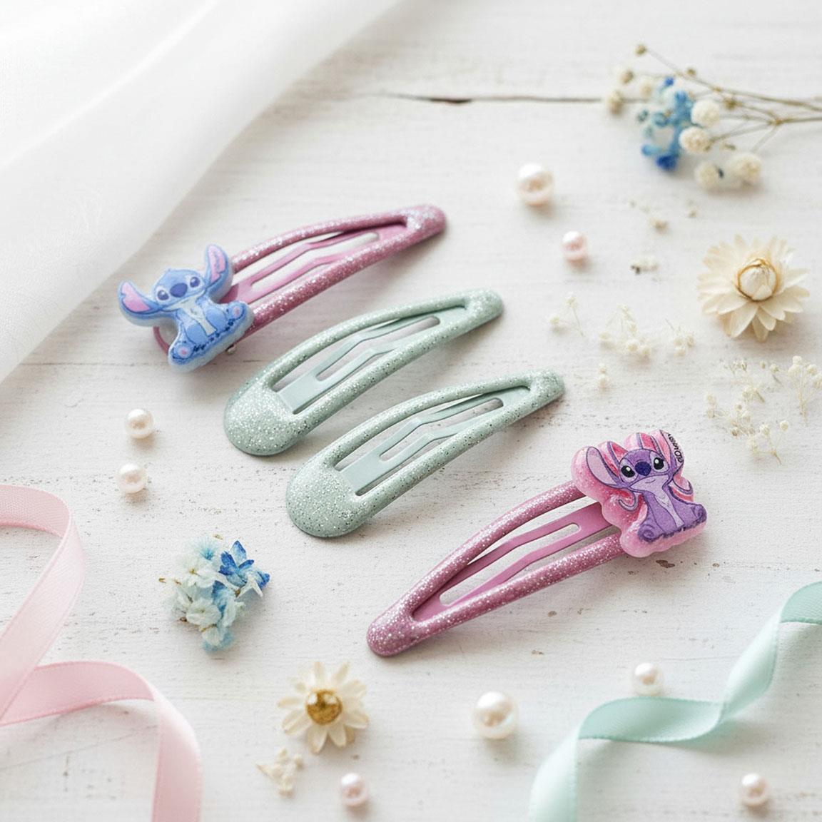 Disney Stitch 5 cm Snap Clips (pack of 4) - Anilas UK