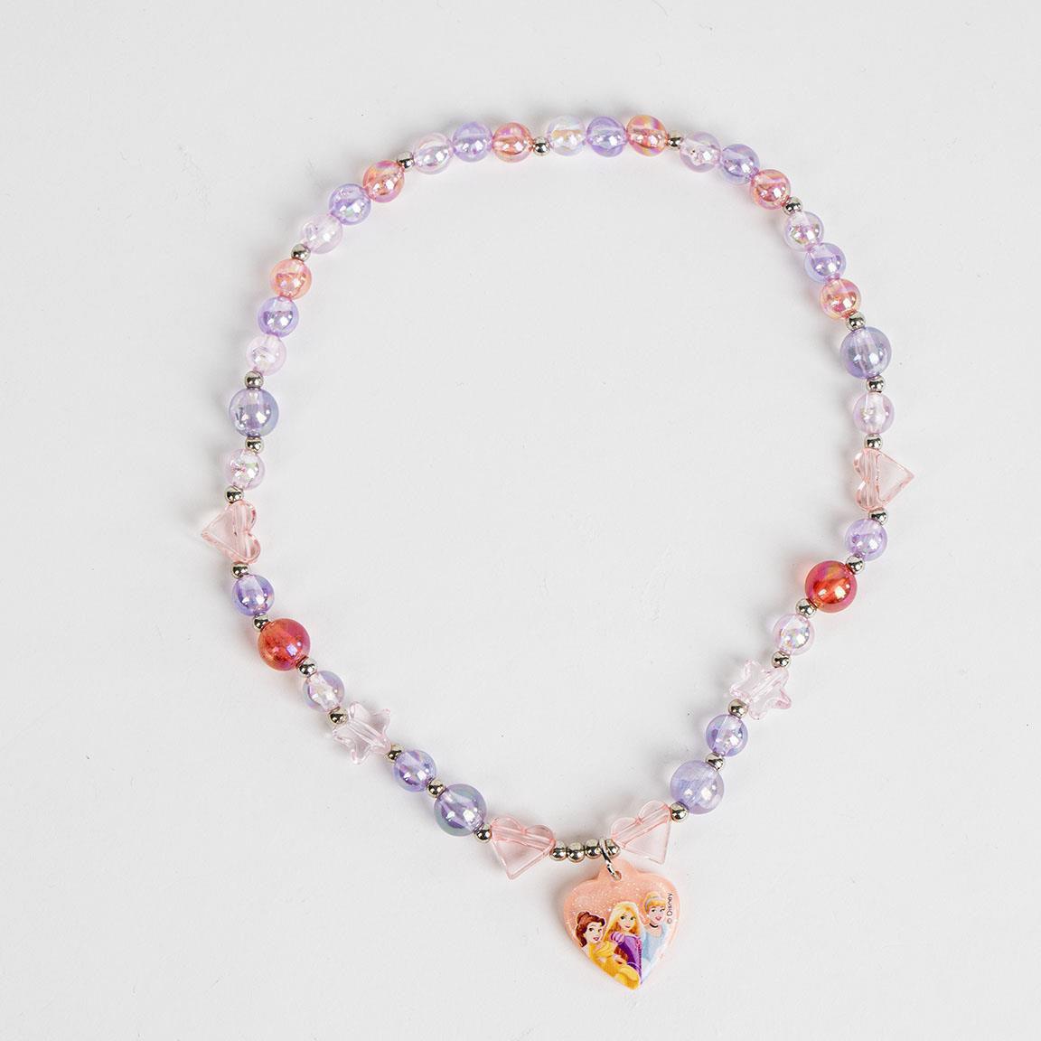 Disney Princess Heart Pendant Beaded Necklace - Anilas UK