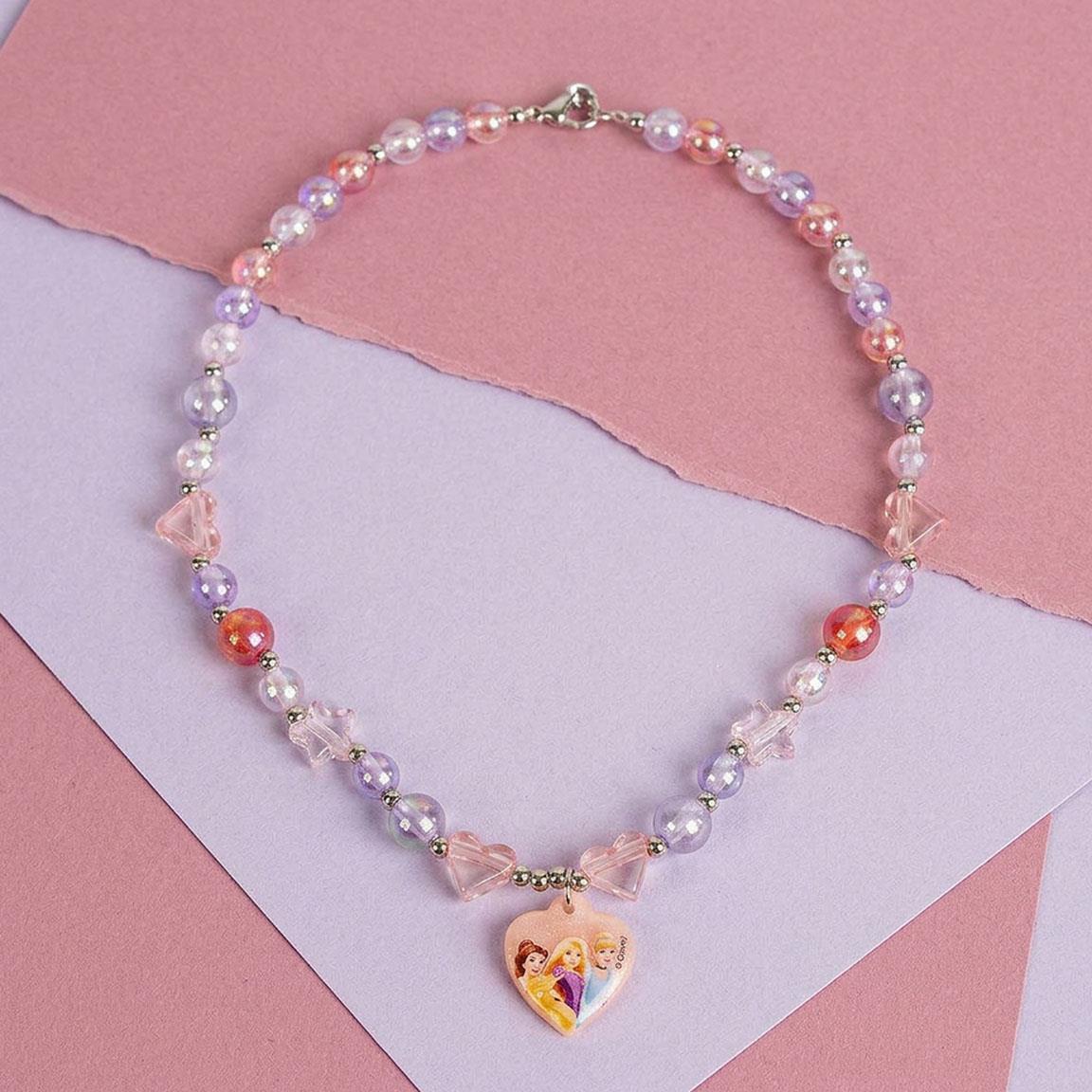 Disney Princess Heart Pendant Beaded Necklace - Anilas UK