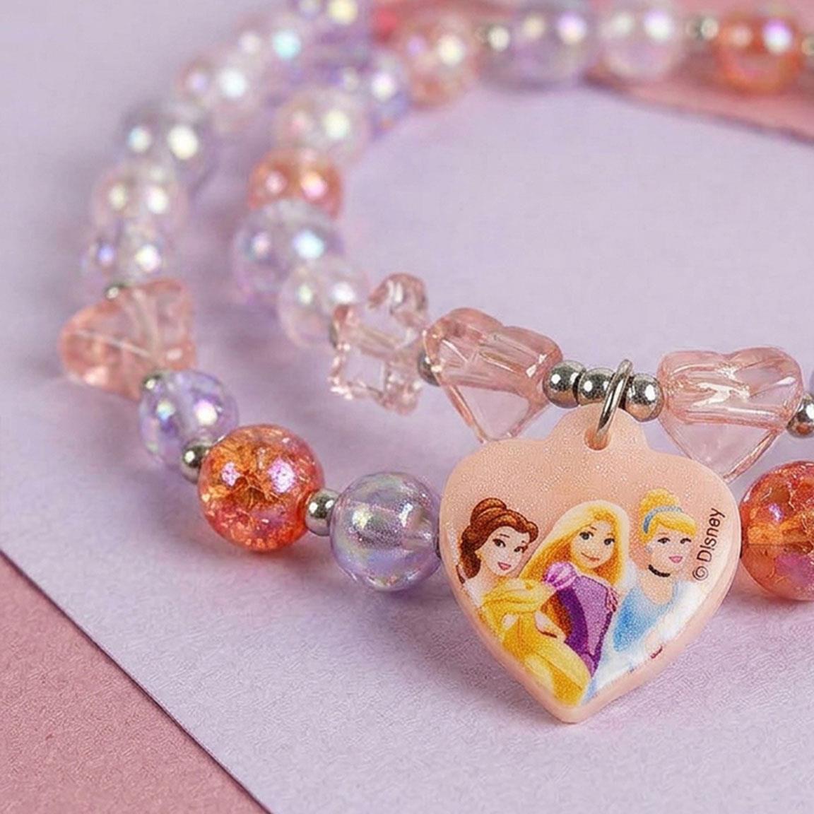 Disney Princess Heart Pendant Beaded Necklace - Anilas UK