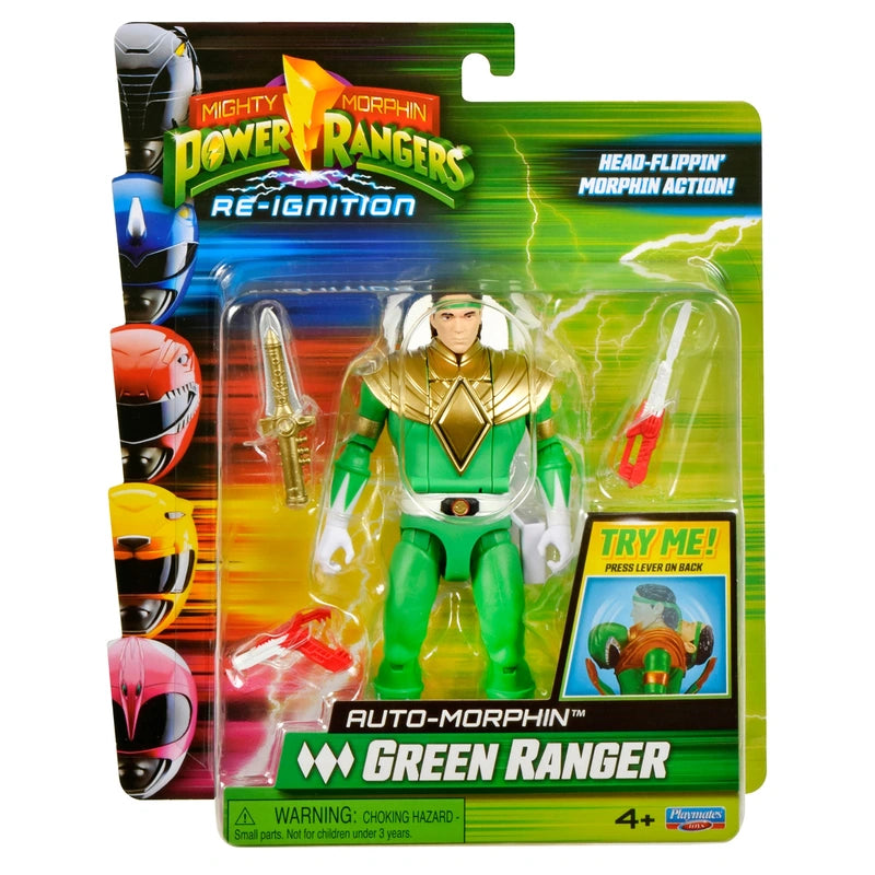 Mighty Morphin Power Rangers Auto-Morphin Green Ranger Action Figure - Anilas UK