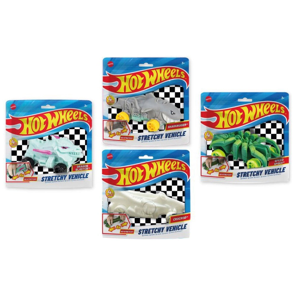 Hot Wheels Stretchy Vehicle Toy Assortment - Anilas UK