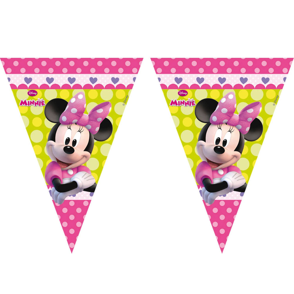 Minnie Mouse Bow-Tique Birthday Party Bunting Banner - Anilas UK