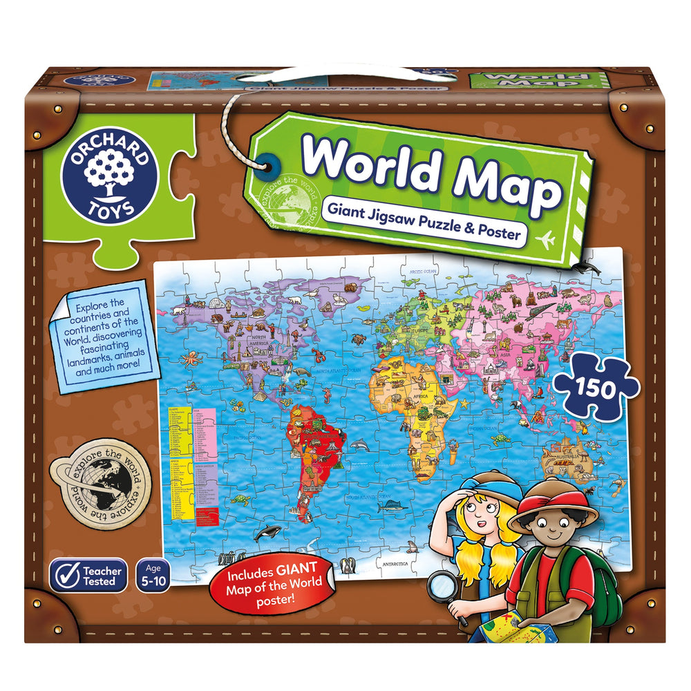 World Map Jigsaw Puzzle & Poster - Anilas UK