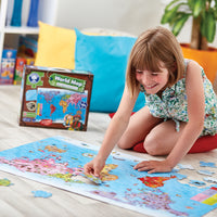 World Map Puzzle & Poster - Anilas UK
