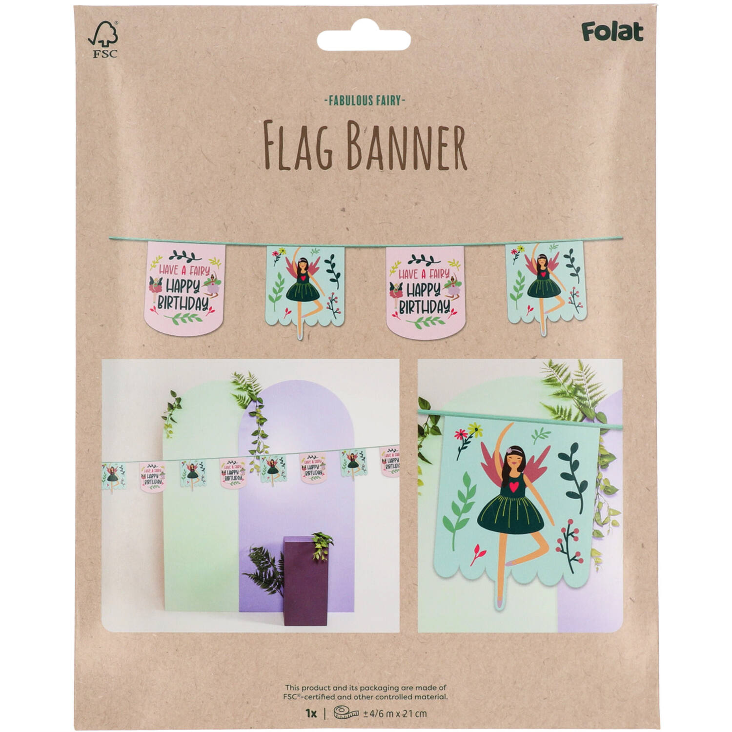 Fabulous Fairy "Happy Birthday" Banner - Anilas UK