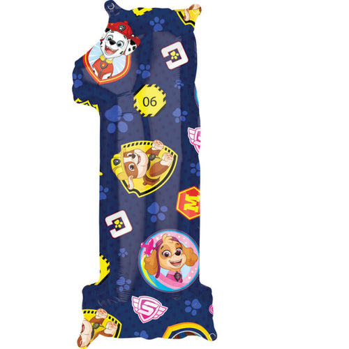 Age 1 Paw Patrol Party Balloon (27 x 66 cm) - Anilas UK